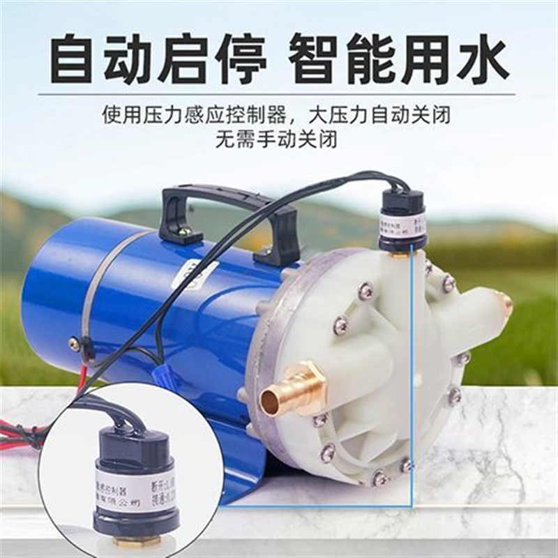 高压泵全自动打药机12V48V60V喷雾器五缸隔膜泵车载打药泵冲肥泵