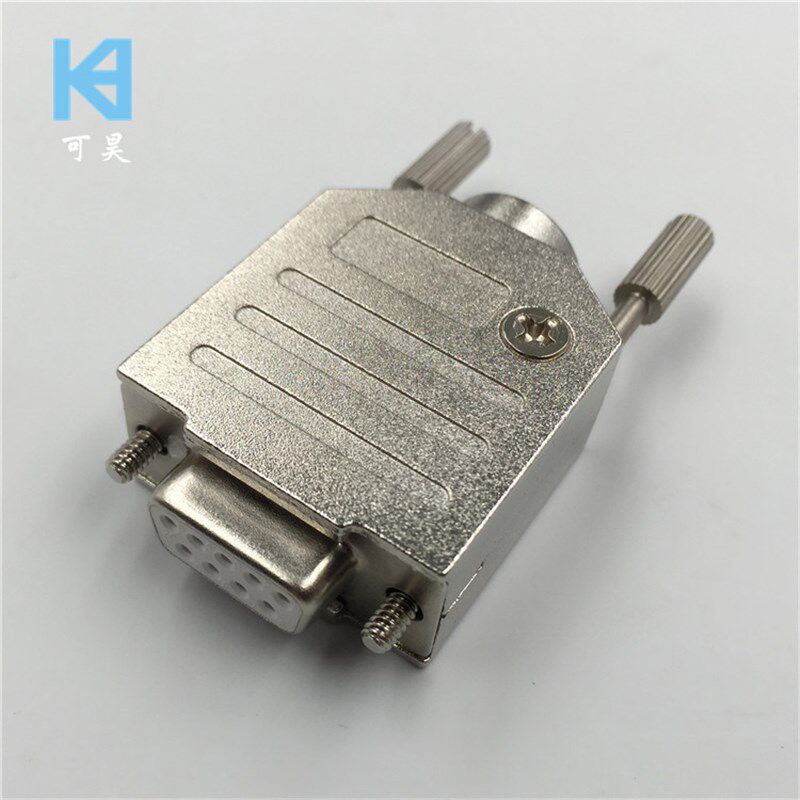 优质锌合金长螺丝装配式DB9P铁壳 串口短款传统装配DB9芯金属外壳