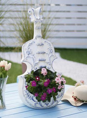 庭院花园造景装饰太阳能灯花盆民宿露台创意院子酒吧阳台夜景摆件