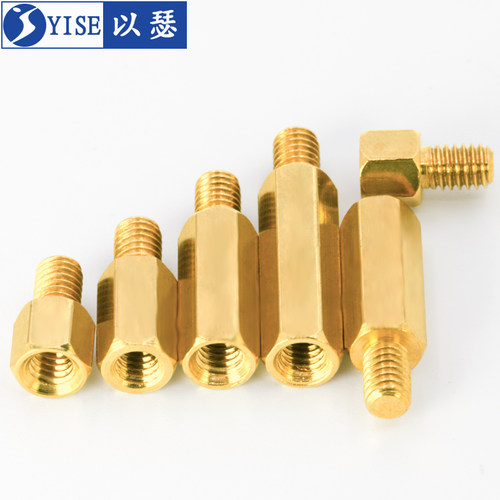 六角铜柱M2M2.5六角隔离柱单通铜螺柱主板铜柱机箱铜螺柱铜支柱