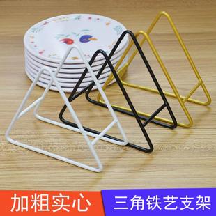 简约隔热垫铁艺收纳架硅胶防烫锅垫竹垫盘垫碗垫架子创意圆形陈列