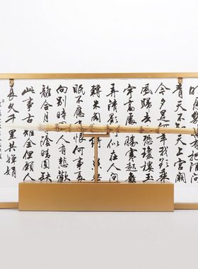 现代新中式毛笔架书房摆件样板房创意亚克力软装简约禅意玄关摆设