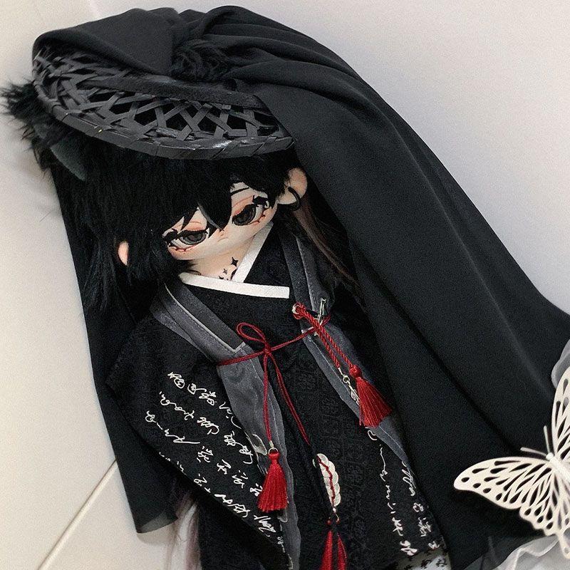 原创棉花娃娃30cm国风娃衣将进酒古风毛绒玩偶国风衣服套装无属性