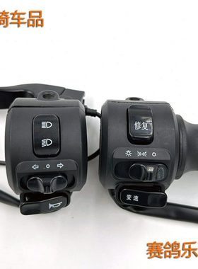 适用赛鸽电动车乐彩组合开关变速转把喇叭修复大灯油门把手加速把