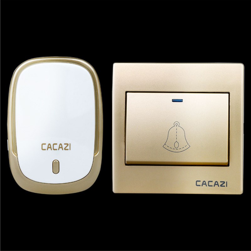 无线门铃 交流遥控门铃 86型面板 防水家用1拖2拖1 3免电线呼叫器