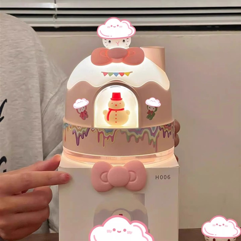 雪屋空气加湿器静音小型宿舍学生桌面可爱实用生日礼物交换圣诞节