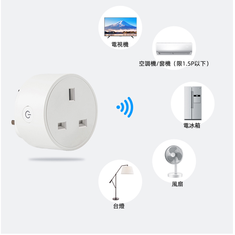 英标涂鸦智能插座电量统计香港WIFI定时开关天猫精灵手机远程控制