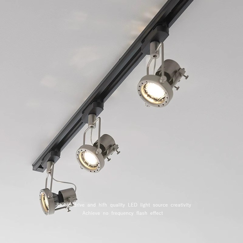 复古工业风轨道灯射灯led明装背景墙射灯店铺R北欧小山丘导轨射灯