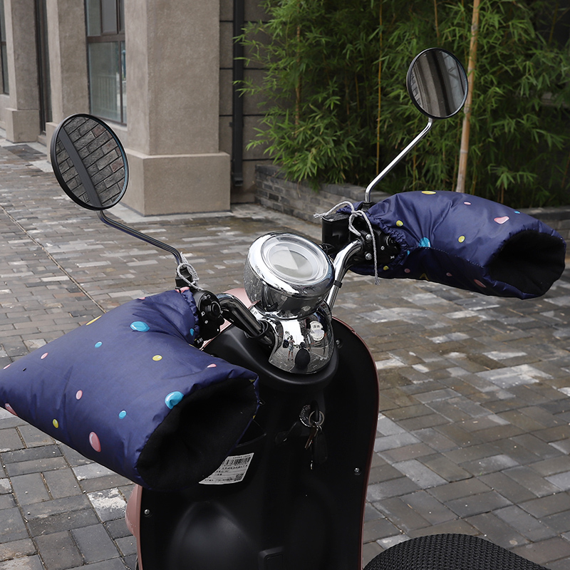 冬季电动自行车手套摩托三轮车护把套挡风保暖加厚山地车折叠女士