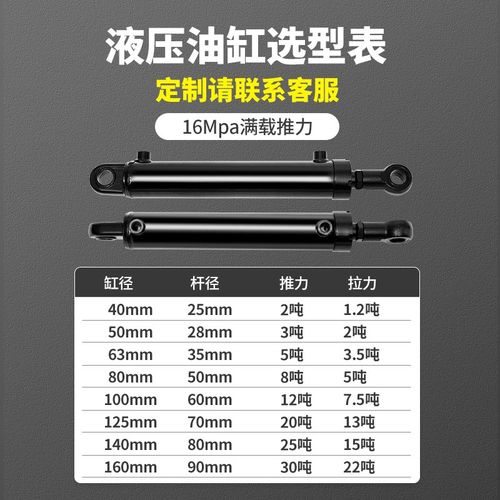 油缸液压缸8吨推力双向升降油顶HSG80缸重型工程单双向油缸可定制
