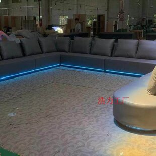ktv沙发夜总会歌厅派对包厢K房酒吧清吧U型转角沙发茶几组合厂家