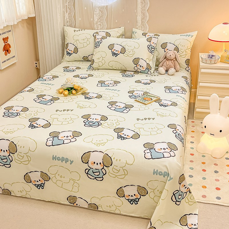 新品全棉床单单件床t笠儿童卡通单人宿舍学生被单床套