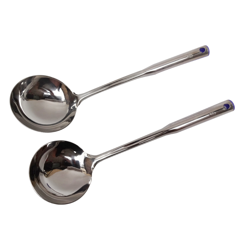 不锈钢大汤勺长柄大号加厚烹饪勺圆把炒菜勺子家用盛粥稀饭勺锅匙