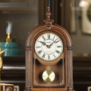 摆件坐钟 复古时钟桌面老式 精工座钟家用台式 音乐实木台钟客厅欧式