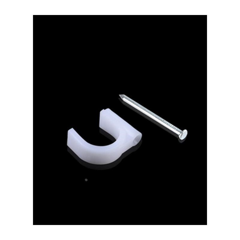 200只钢钉线卡电线固定线管网圆形线钉方形卡扣4 6 8 10 20 25mm