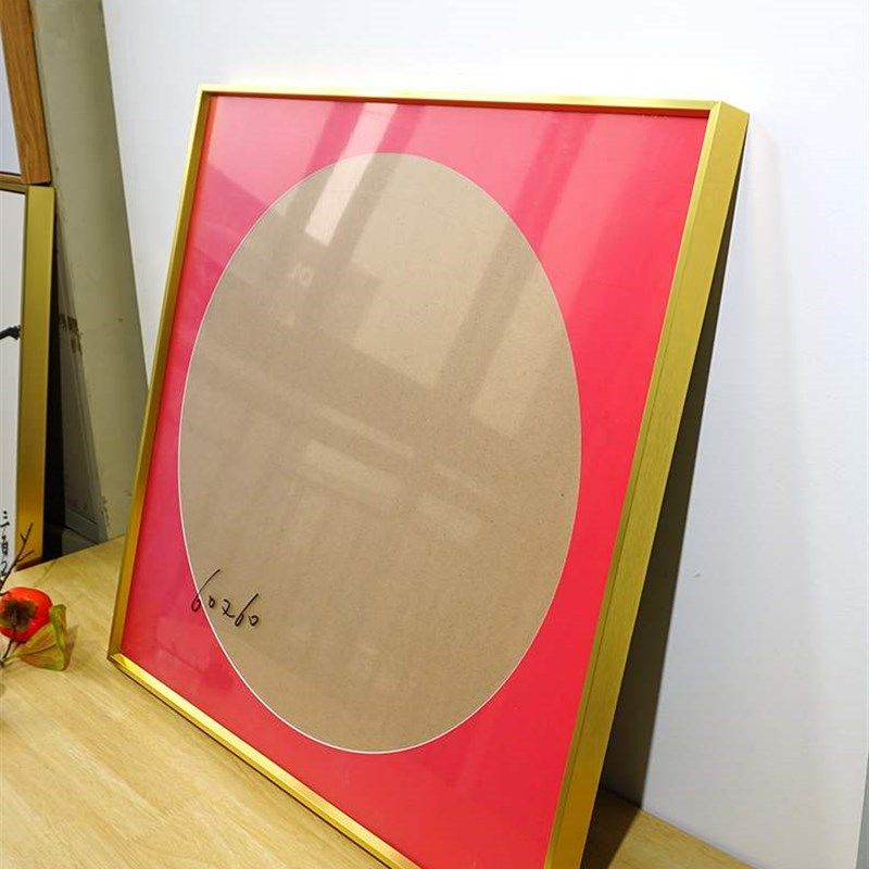 新款十字绣百喜图裱框铝合金画框囍字框架带玻璃背板自装带红卡纸