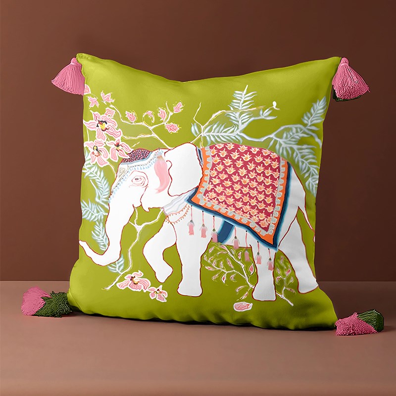 草绿象天鹅绒客厅沙发抱枕高档腰靠酒店样板间靠垫枕套不带芯可定