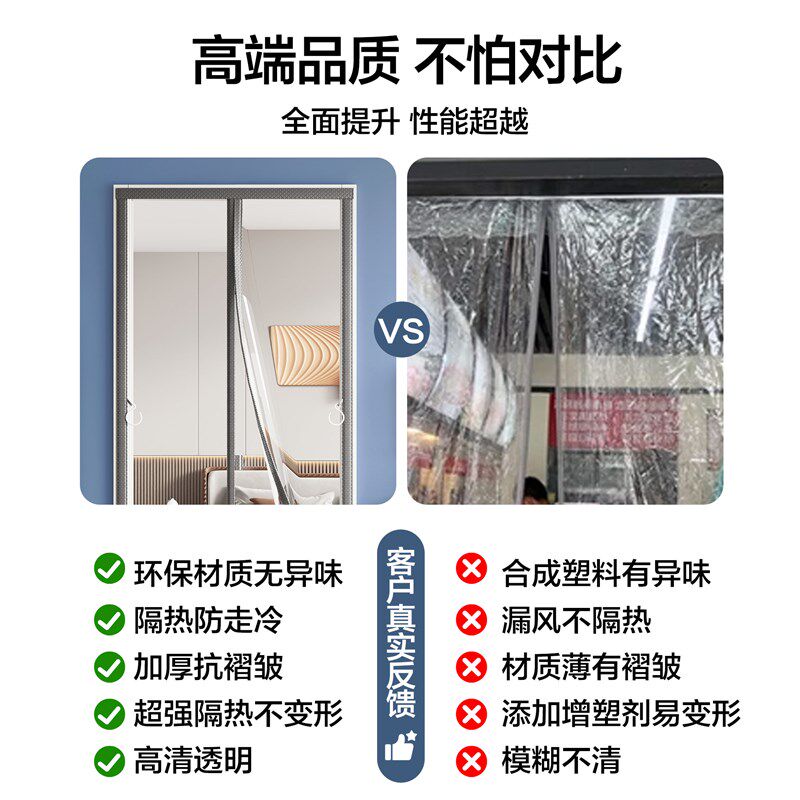 2025新款FTPU夏季空调挡风门帘防走冷气隔断帘卧室客厅透光磁吸帘