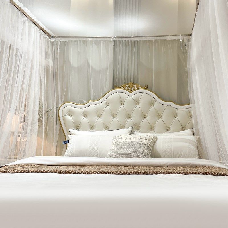 落地蚊帐u型轨道家用卧室2022新款高级1米8大床导轨支架公主风23