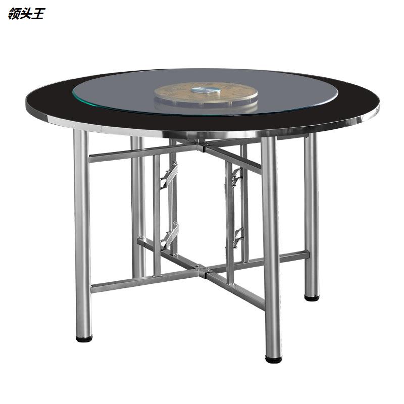 餐桌圆桌面板家用10人饭桌圆形饭店简易园餐桌酒店餐桌折叠大圆桌