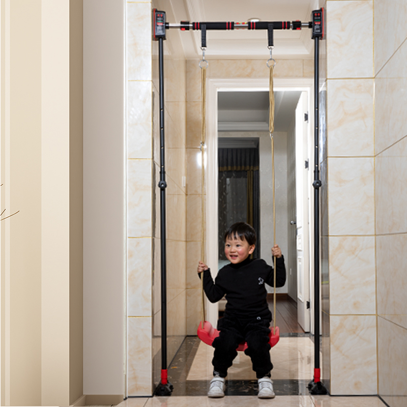 秋千支架室内儿童婴儿家用伸缩杆门上单杠宝宝荡吊篮椅子吊绳配件