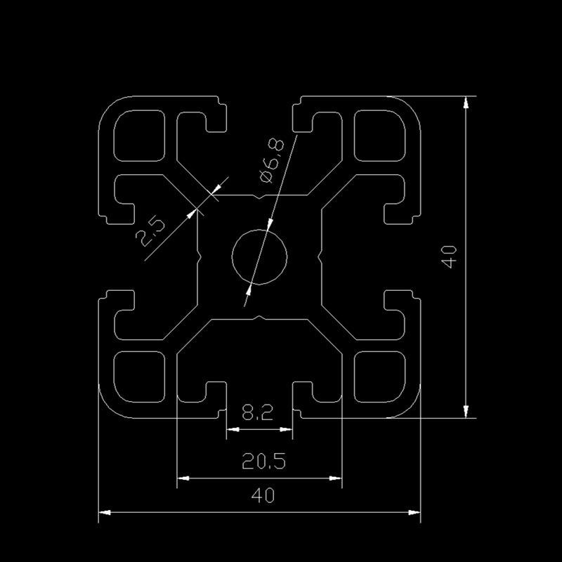 4040欧标工业铝型材铝合金型材流水线工作台型材中型4040型材标准