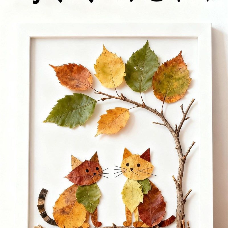 亲子diy落叶相框摆台秋日叶子装饰画摆件孩子亲手制卧室桌面装饰,家居饰品,相框/画框,淘宝优惠券,粉丝福利购,淘宝优惠卷