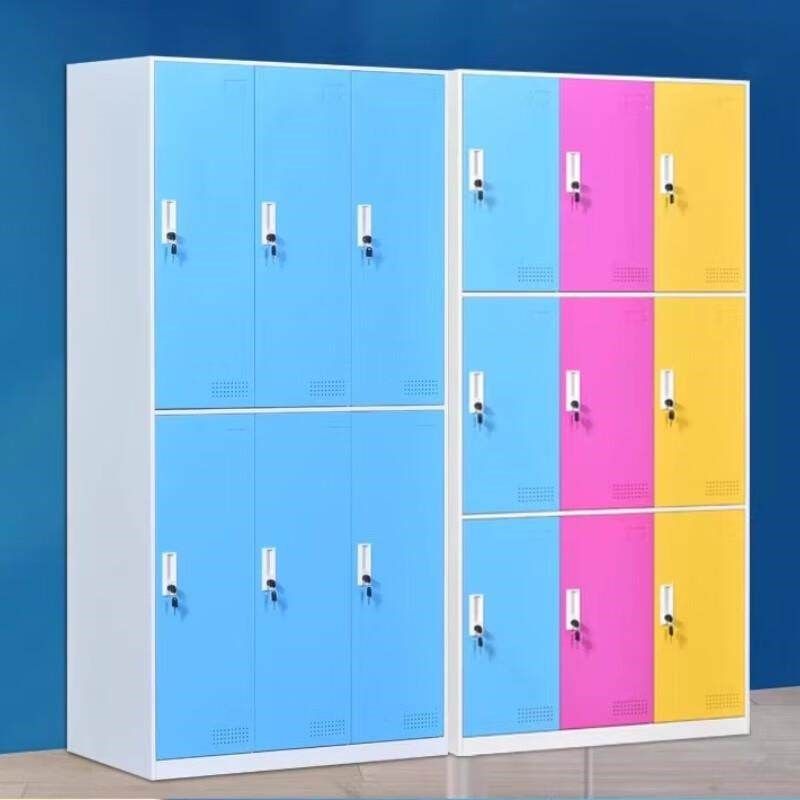 彩色更衣柜储物柜健身美容院换衣柜厚0.9mm九门更衣柜(白框彩门,商业/办公家具,办公储物柜,淘宝优惠券,粉丝福利购,淘宝优惠卷
