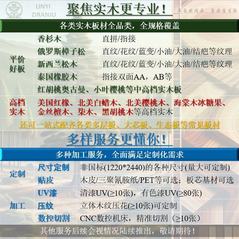 厂家直供E0进口新西兰松直纹直拼指接家庭装修家具橱柜衣柜实木板