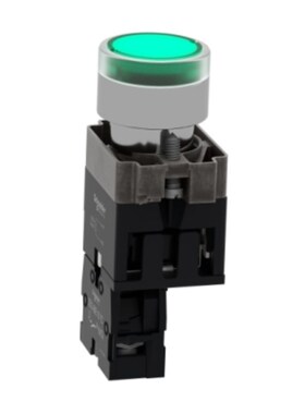 XB2BW33B1C=ZB2BWB31C+ZB2BW33CAC/DC 24V 平头带灯按钮 绿色