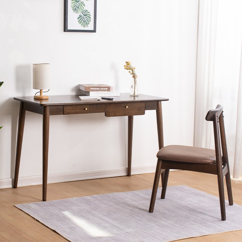 全实木卧室书桌简约m现代书房家具电脑桌写字桌家用桌子学生学习