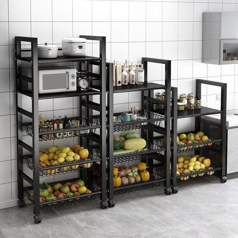 厨房菜篮子落地置物架多层储物蔬菜水果储物架子多功能放菜收纳筐