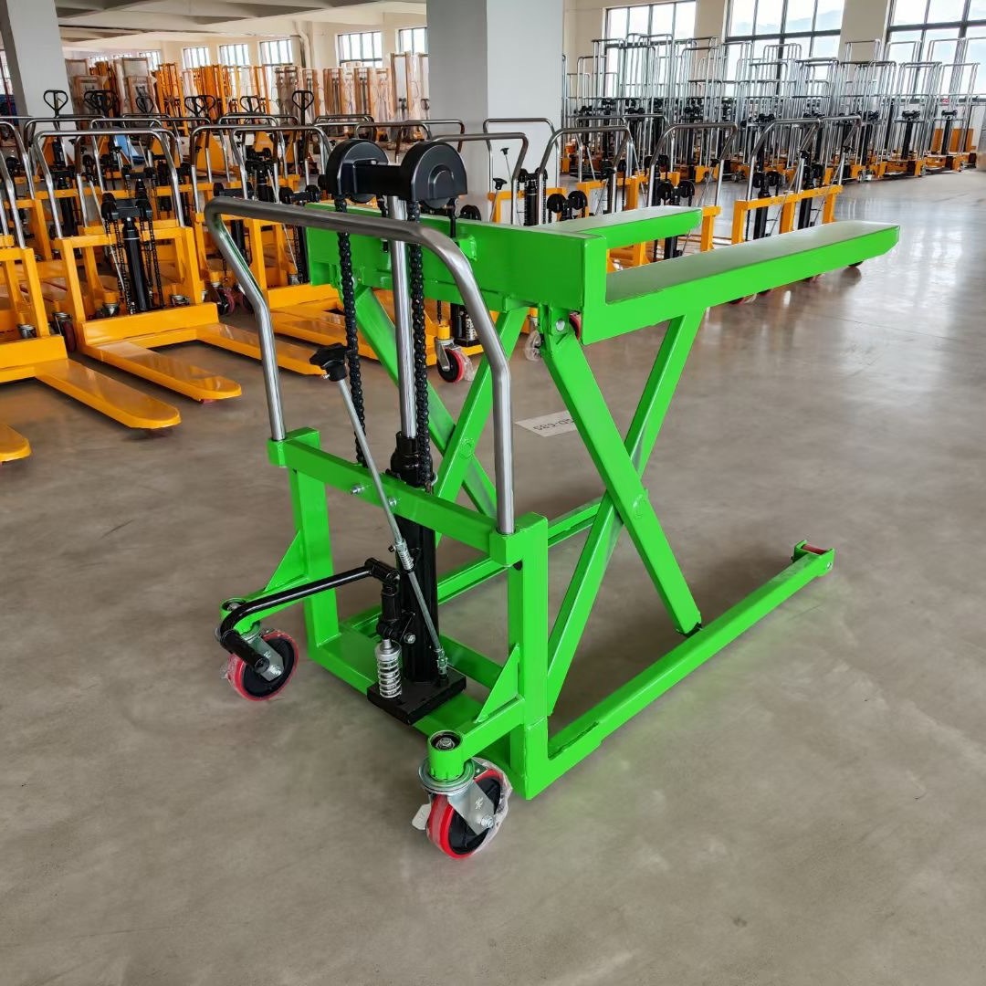 手动高起升搬运车脚踏堆高车电动升降托盘车剪叉式液压能叉车北京