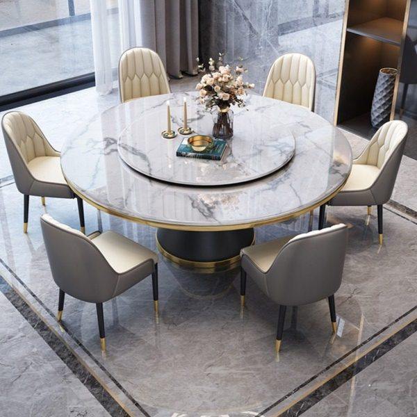十人圆餐桌家用带转盘小户型家用圆餐桌大理石圆餐桌家用椅子家用,住宅家具,岩板餐桌,淘宝优惠券,粉丝福利购,淘宝优惠卷