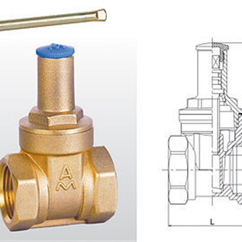 正品埃美柯115黄铜加厚开关带锁闸阀锁闭阀DN152025324050专卖店