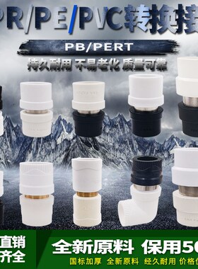 PPR转PE转换接头PB变换PERE转变等径异径弯头PVC水管配件20 25 32