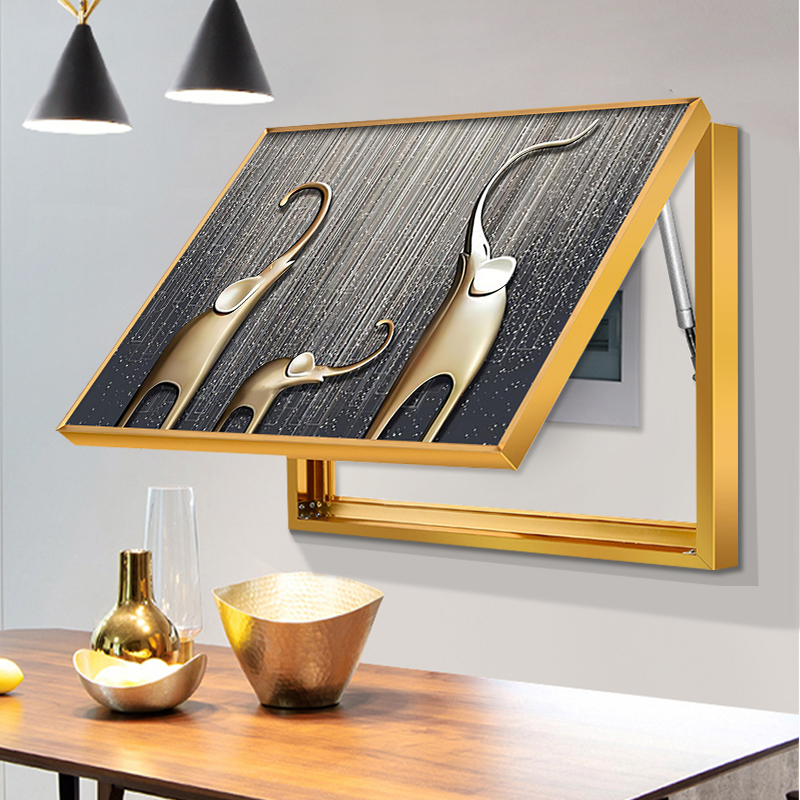 大象轻奢电表箱装饰画现代餐厅遮挡配电箱开关电闸盒挂画免打孔