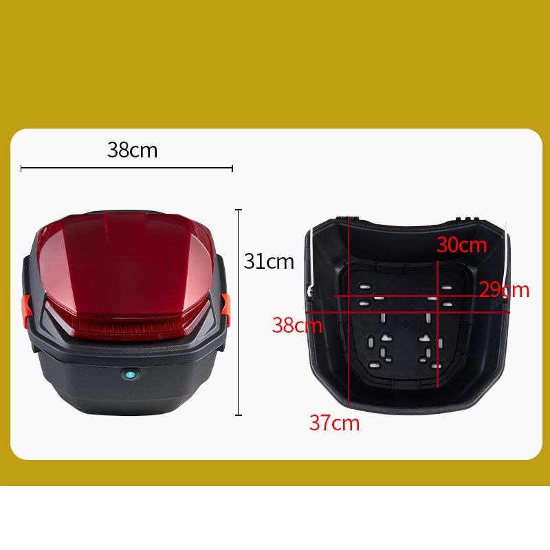 新款电动摩d托车尾箱电瓶车后备箱子雅迪绿源加大号通用工具载物