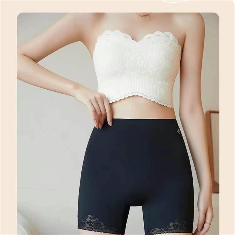 米娅林25度1空调裤冰丝防走光安全裤花边抗菌桑蚕丝提臀平角内裤