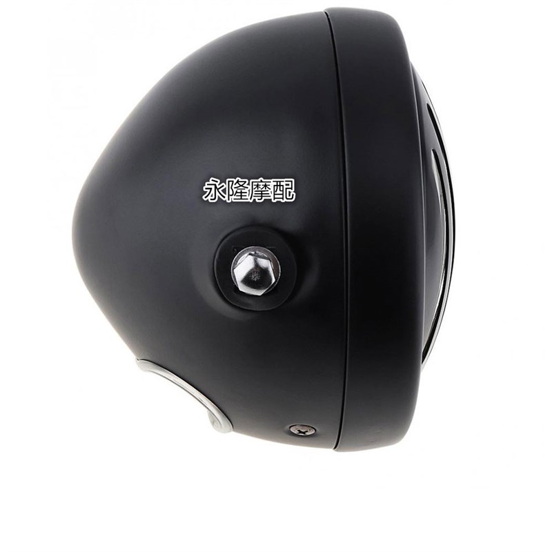 摩托车LbED前大灯摩托车改装复古前大灯GN天使眼头灯 LED金属大灯