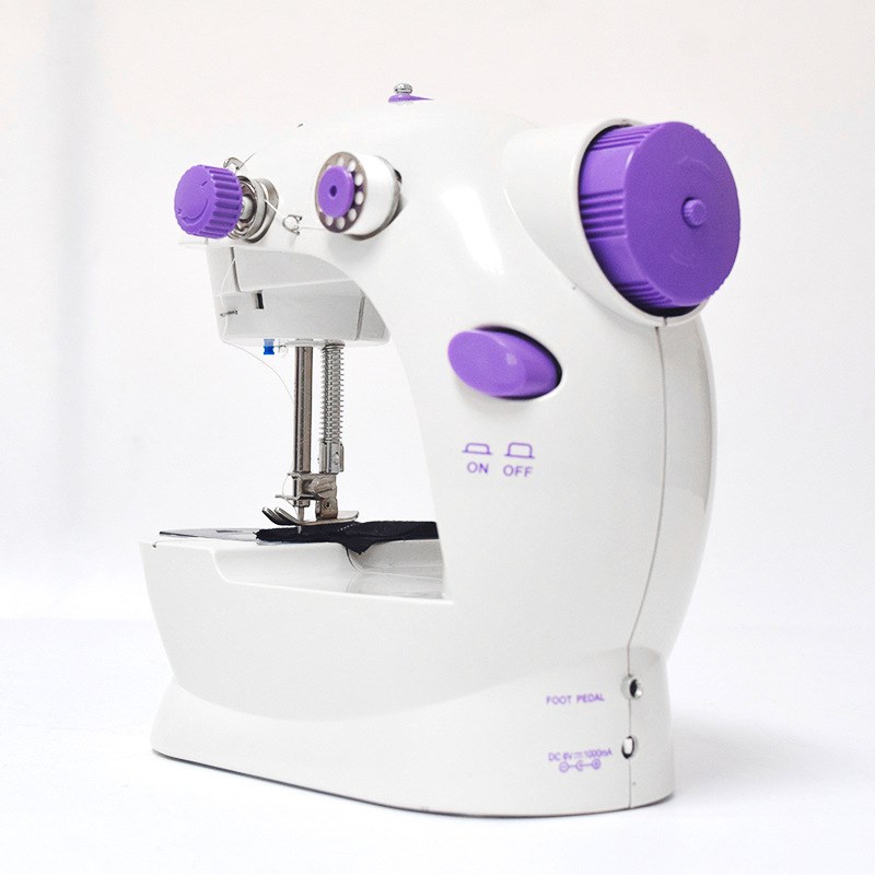 202迷你缝纫机微型台式电动缝纫机家用 电T动款吃厚缝纫机