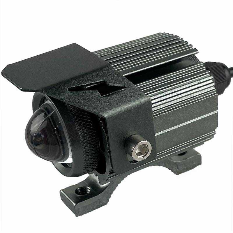 电动摩托车leed射灯外置超亮爆闪铺路远近光切线透镜三轮车大灯泡