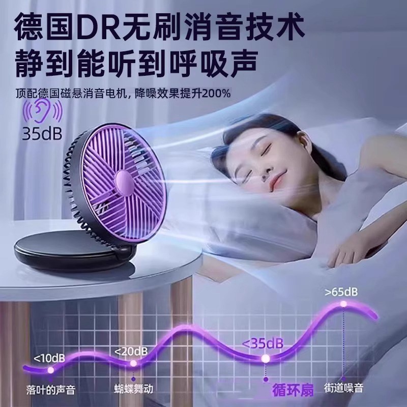 厨房风扇2025新款壁挂小风扇空调家用浴室厕所化妆室扇长续航