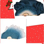 舞蹈扇 水墨书韵中国风古典扇子 墨兰正染真丝双面渐变水墨扇