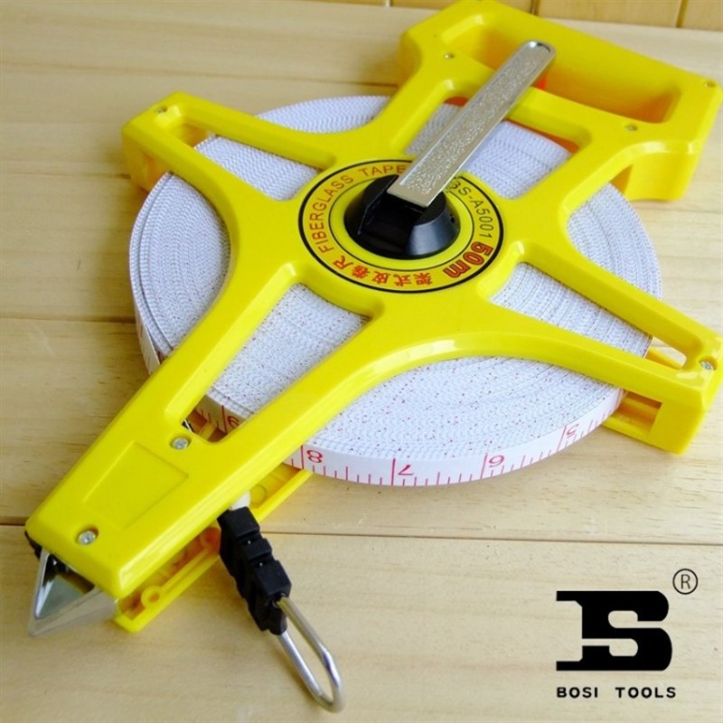 包邮波斯工具玻h璃纤维架式皮卷尺30米50米100米皮尺工程尺/纤维
