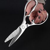 全钢厨房剪鸡骨剪多功能熟食剪家用商用骨头剪德国进口不锈钢锋利