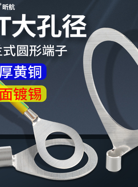 OT大孔径铜鼻子非标孔径16/18/20/24/30法兰型跨接线鼻子接线端子