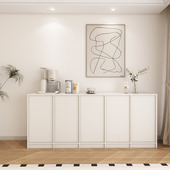 实木餐边柜碗柜储物收纳柜小户型奶油茶水柜客厅餐厅矮柜家用定制