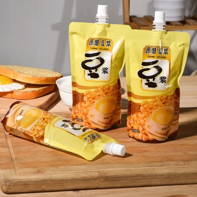现磨豆浆包装袋子一次性商用自立吸嘴袋早餐便携式豆浆打包袋耐热