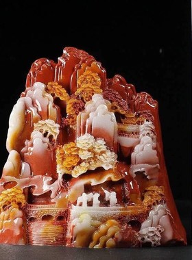 玉石原石寿山石山水摆件独山玉通玄关摆件观赏奇石